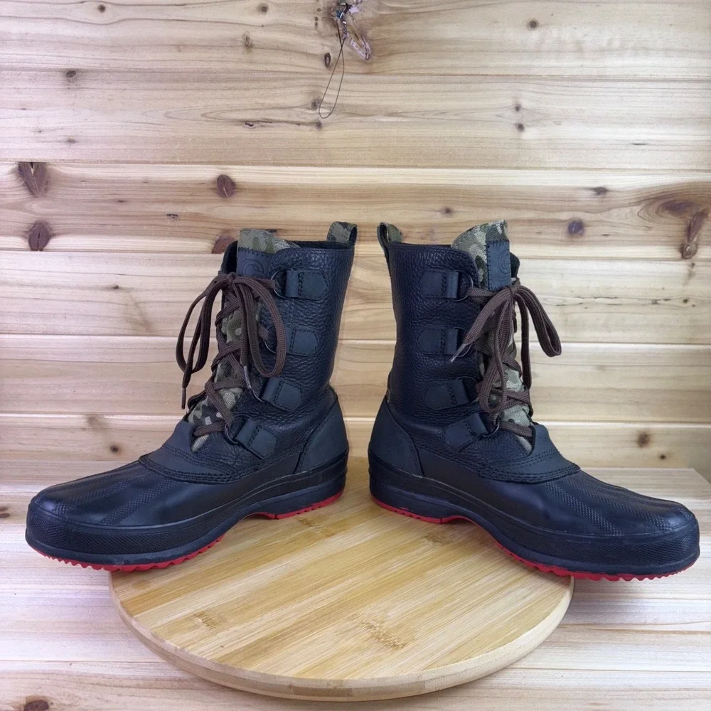 Concepts x Sorel Boots Mens 8 Kitchner Black and Camouflage Leather Waterproof